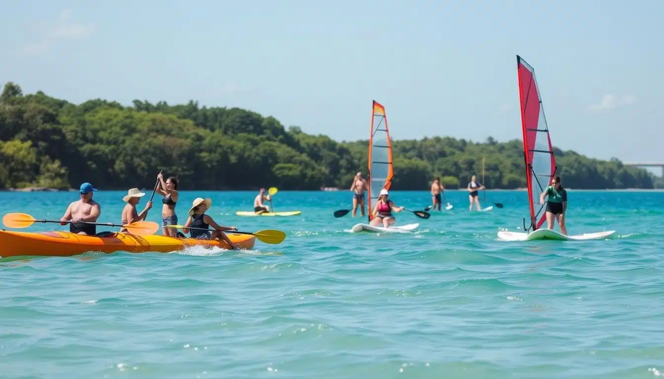 Deportes acuáticos, pasatiempos al aire libre, refrescar cuerpo y mente