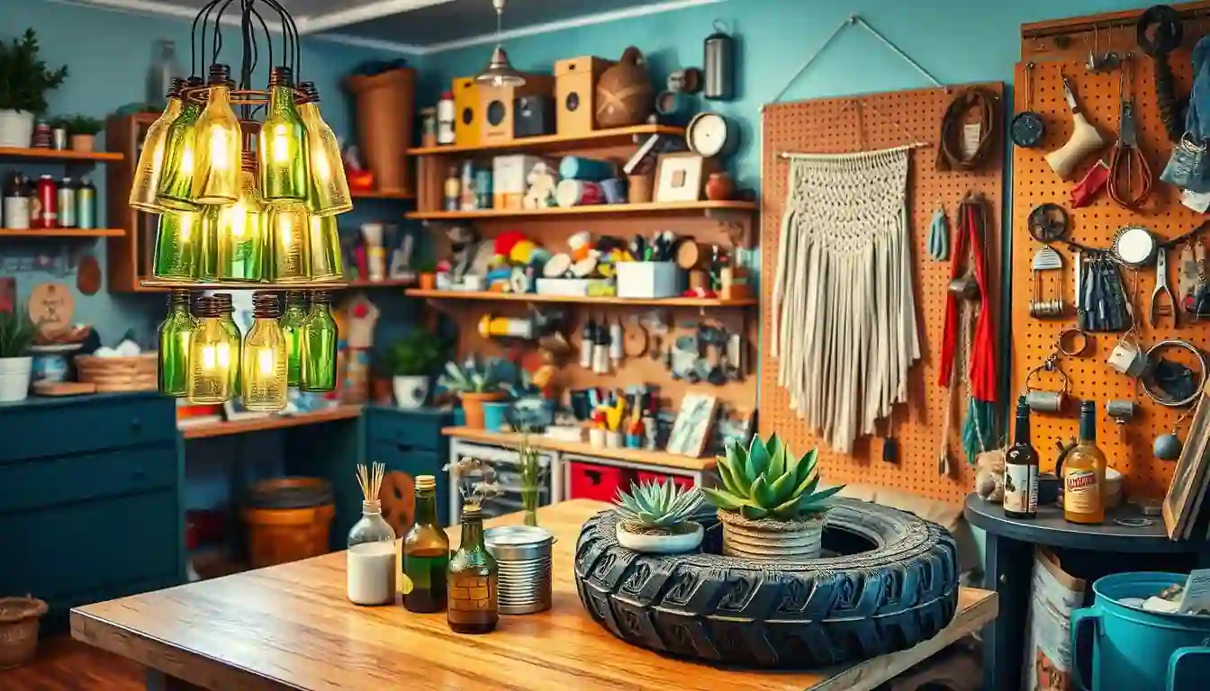 Proyectos de reciclaje creativo en casa